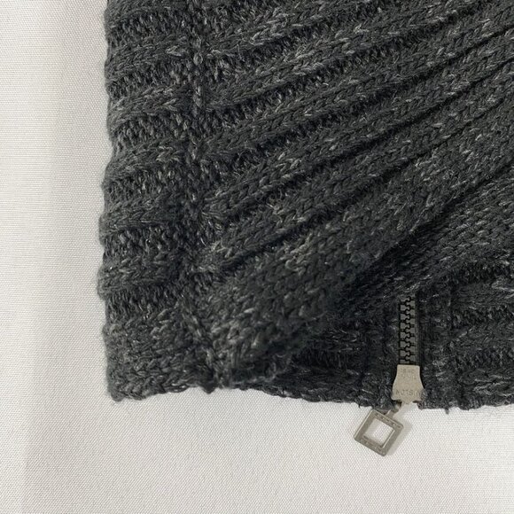 SARAH PACINI BLACK GREY GLITTER CRISS CROSS WOOL BLEND CROPPED SWEATER - OS - Picture 9 of 9